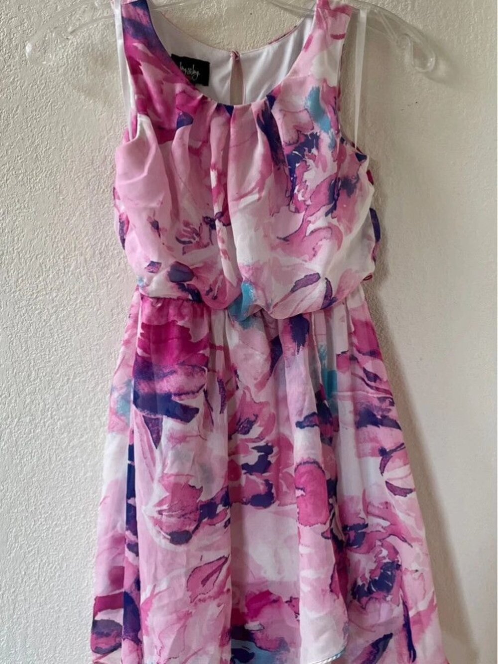 By & By Pink Floral Formal Dress Size 10
